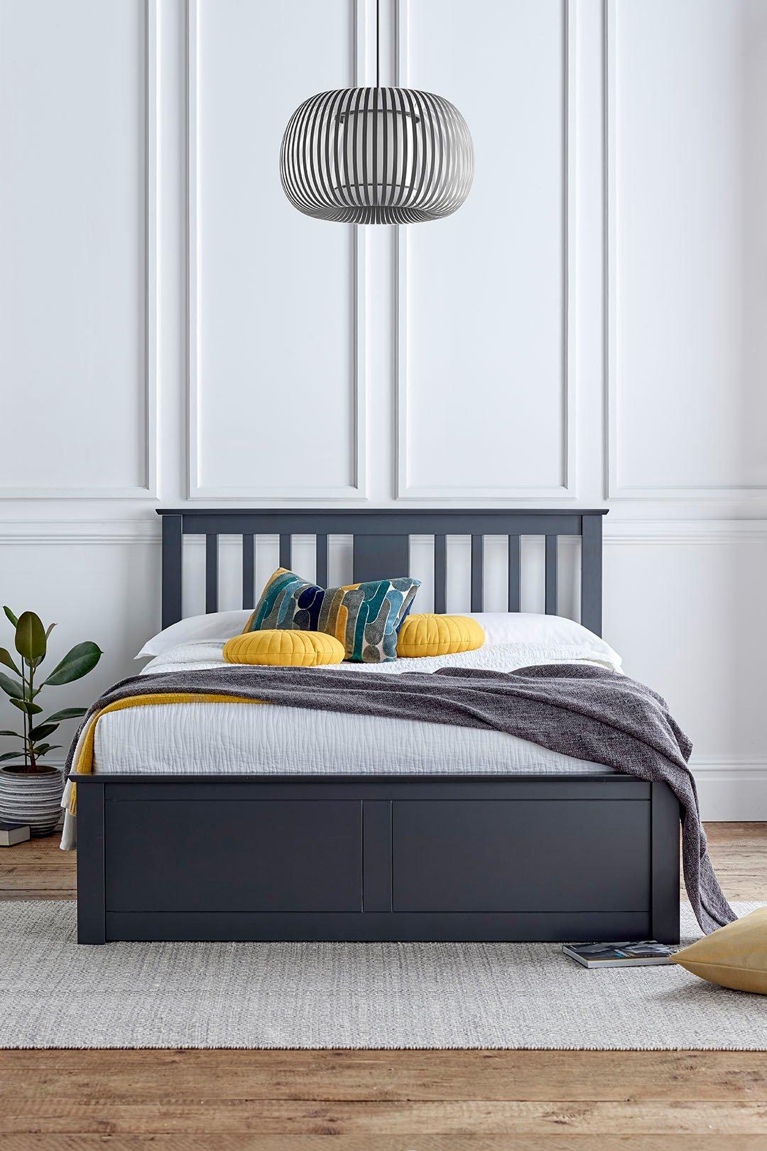 Beds | Malmo Beluga Wooden Ottoman Storage Bed - Bed Frame Only ...